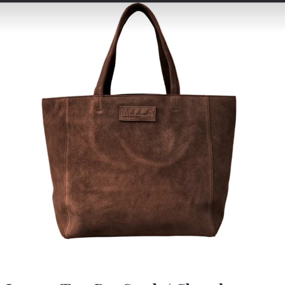 M.I.L.A Luxury suede tote bag in Chocolate